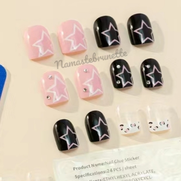 2/$16 3D Leopard & Stars Press on Nails - Picture 6 of 16